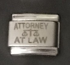 Attorney At Law Wholesale Laser Italian Charm Link 9MM L1 - £9.48 GBP