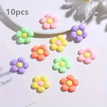 10 pcs Vibrant Resin Five Petal Flower Shoe Charms For Crocs - $12.87