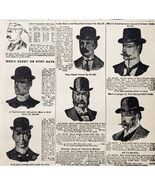 1900 Bowler and Derby Hats Advertisement Victorian Sears Roebuck 5.25 x 7&quot; - $35.02 CAD