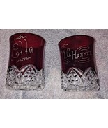 Antique Ruby Red Flash Glass Louisiana PirchExpo 1904 Souvenir Glasses - £37.32 GBP