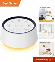 Versatile White Noise Machine with 36 Volume Levels, 5 Timers &amp; Relaxing... - $42.52
