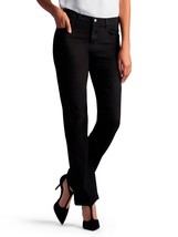 Lee Women&#39;s Relaxed Fit Straight Leg Mid Rise Jeans, Size: 16 Short, Black - $20.57