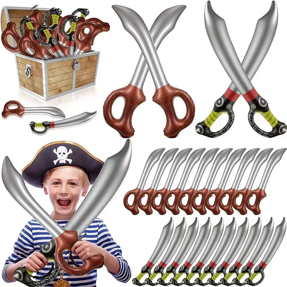 3Pcs Pirate Party Inflatable Sword Kids Pirate Theme Birthday Party Deco... - $15.95
