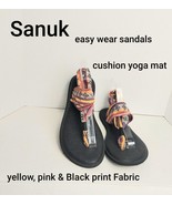 SANUK YOGA SLING WOMENS SANDALS MULTICOLOR TEXTILE UPPER SIZE 9 - $16.00