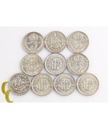 1904-1944 Grande-Bretagne Trappistes Lot ( Vf-Ms , 10 Pièces) Argent 3 P... - €225,00 EUR