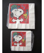 Snoopy and Woodstock Party Time Luncheon and Beverage Napkins - Opened P... - €13,11 EUR