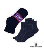 12 Pairs Diabetic Ankle Cushioned Socks Navy Blue Overall Unisex - $23.57 CAD