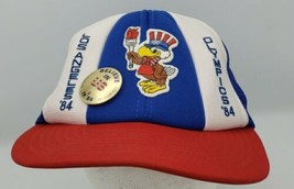 Vintage Olympics Hat Adjustable 80s 1984 Los Angeles Snapback Trucker Ca... - £12.63 GBP