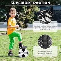 Vizari Impact Ground Soccer Cleats for Kids, Black/White, Size-Junior-5 - $15.56