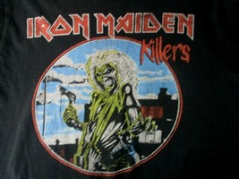 Vtg 80s Iron Maiden Killers Shirt Medium Heavy Metal Band  - £474.81 GBP