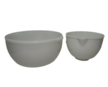 2 Pyrex Mixing Bowls Set Made for Sunbeam Mixer, White Milk Glass #10 38CG - £22.05 GBP