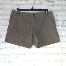 Sonoma Womens Shorts 8 Brown Modern Mid Rise Flat Front Chino - $17.99