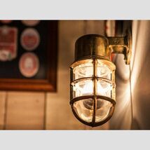 Nautical Marine Indoor or Outdoor lights – Reclaimed Vintage Brass Light... - $159.37