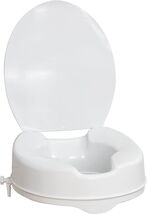Raised Toilet Seat with Lid, White 4 In. Aquasense Lid Drive White Free ... - $30.40