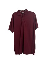 Subway Polo Short Sleeve Shirt Unisex Large Maroon Red Work Uniform Fast... - $18.81