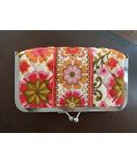 Vera Bradley Folkloric Cosmetic Bag Kiss Lock 7.5&quot; x 4&quot; x 1.5&quot; New no Tags - £15.98 GBP