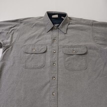 Field & Stream Heavy Cotton Button Down Shirt Men's Gray Outdoor Work Chest 50" image 12