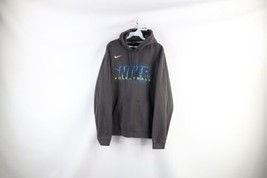 Vintage Nike Womens Large Faded Spell Out Volleyball Hoodie Sweatshirt Gray - £47.59 GBP