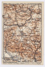 1911 Antique Map Of Benneckenstein Ellrich Braunlage Harz Mountains Germany - £15.19 GBP