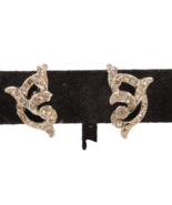 Rhinestone Clip On Earrings Rhodium Plated .5 Inch - €5,15 EUR