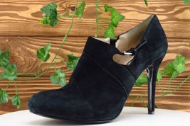 Nine West Women Sz 9.5 M Black Pump Suede Shoes - £13.48 GBP