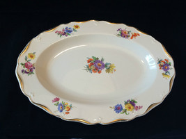 antique porcelain Boch Belgium &quot;FLEUR DE SAXE &quot; 2 large plate / charger - £65.96 GBP