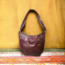 Vintage KELLY TAYLOR Leather Purse Handbag shoulder bag Y2K maroon wine ... - $19.28