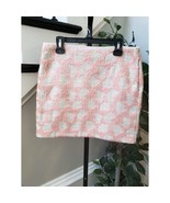 Banana Republic Mini Skirt Womens 0 White Pink Sequin Lined Casual Side ... - $108.32 CAD