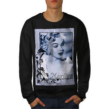 Wellcoda Marilyn Portrait Mens Sweatshirt, Landmark Casual Pullover Jumper - £25.45 GBP+