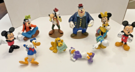 10 Disney Plastic Characters Mickey Mouse Minnie Goofy Donald Duck Pluto Lot - £13.93 GBP