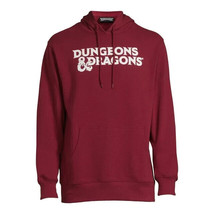 Hasbro Men&#39;s Dungeons &amp; Dragons Hooded Sweatshirt, Red Burgundy Size 2XL - £31.60 GBP