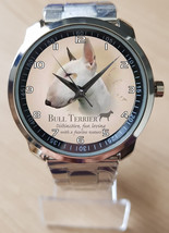 Dog Collection Bull Terrier Pet  Unique Wrist Watch Sporty - £28.11 GBP