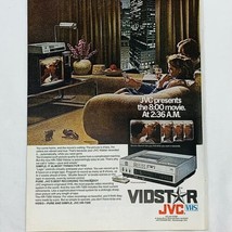 Vintage 1980&#39;s JVC Vidstar HR-7300 VCR Video Recorder Magazine Print Ad ... - $6.62