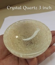 Crystal Quartz Bowl Orgone Gemstone Charging Handmade Bowl Tray Dish Gift 3&quot; - £22.00 GBP