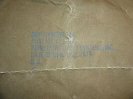 DEPLOYMENT BAG  FLAP PART NO. 11-1-561 MARCH 1974 PIONEER RECOVERY SYSTE... - $17.42