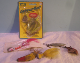 LOT OF 5 VINTAGE Strike King Spinnerbait- MINN- CHER Fishing Lure  SPOON... - £21.50 GBP