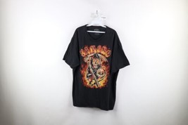 Vtg Mens 2XL Faded SAMCRO Sons of Anarchy Fire Flames Skull Motorcycle T-Shirt - £31.11 GBP