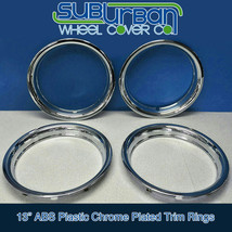 13&quot; Chrome ABS Plastic Trim Rings / Beauty Rings 1 3/4&quot; Depth # 1513P NE... - $46.98