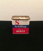 Vintage Schilling Mace spice tin packaging