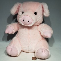 Kelly Toy Solid Pink Plush Pig Sitting Soft &amp; Cuddly 10&quot; Creations by Kellytoy - £11.98 GBP