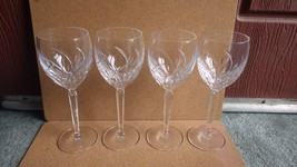 SET OF 4 WATERFORD IRELAND CRYSTAL LUCERNE WATER GOBLETS RETIRED - £160.25 GBP