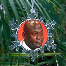 Bulls Crying Michael Jordan Snowflake Blinking Holiday Christmas Tree Or... - £12.99 GBP
