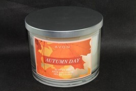 Avon (New) Autumn Day - White - 3 Wick - 11 Oz. Candle In Glass Jar - $24.02