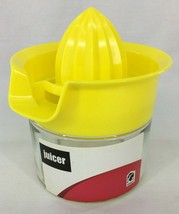 Gemco Juicer/Reamer with Glass Jar Base Bright Yellow 12 oz. Capacity Brand New - $17.75