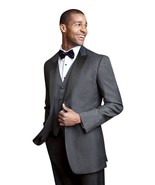 &quot;Fitzgerald&quot; Steel Grey Tuxedo Jacket (Separates) - $342.87 CAD