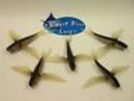 Almost Alive Lures 6&quot; Flying Fish Lure Black/Clear 5 Pack for Big Game Fish - £24.74 GBP