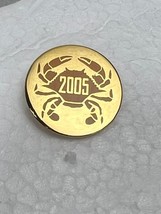 2005 Cancer The Crab Sign Round Lapel Pin - $9.90