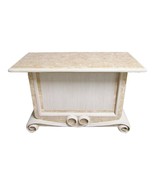 Rare Betty Cobonpue Style Tessellated Stone and Pencil Reed Bar c. 1980s - $1,480.05