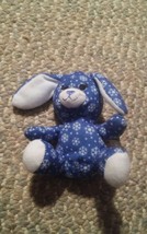 000 Cute Small Build A Bear Stuffed Animal Blue With Snowflakes - $5.99