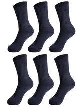 AWS/American Made 6 Pairs Solid Cotton Cushion Crew Socks for Women (Ant... - £15.80 GBP